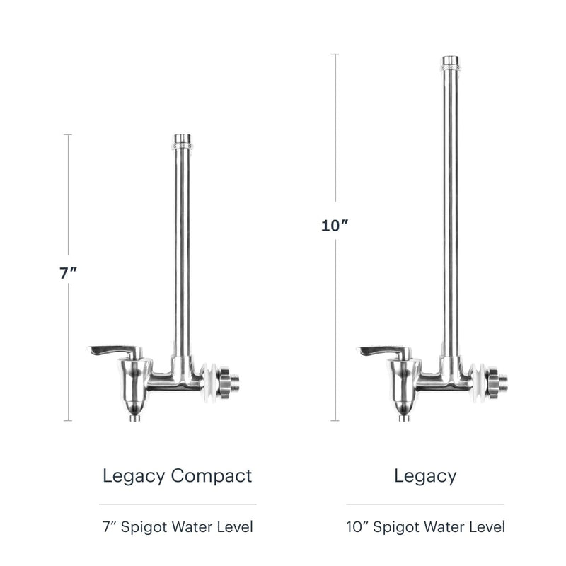10 inch Boroux Water Level Spigot for Boroux Legacy in Stainless Steel Finish