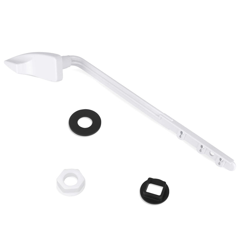 Lydia's Deal Toilet Handle Replacement Kit, Universal Front Mount Toilet Tank Flush Lever Replacement Handle, Toilet Tank Trip Lever, Easy to Install, Toilet Repair Kit, White Plastic Front Mount-2