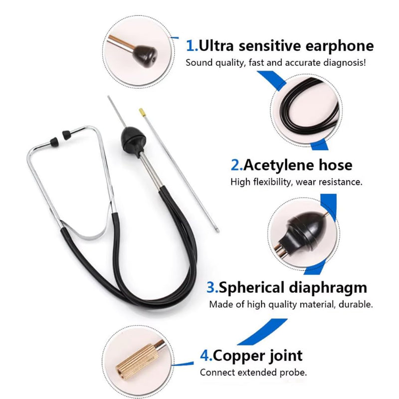 Universal Automotive Mechanic Stethoscope, Car Stethoscope Engine Diagnostic Tool, Automotive Tools for Car Truck SUV Motorcycle RV