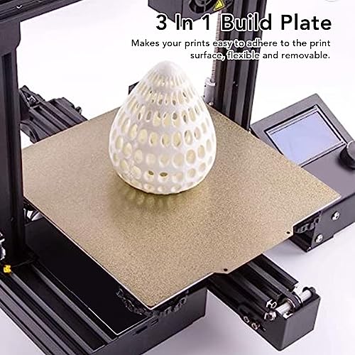 Double Side Textured PEI Sheet 200x200mm, 3 in 1 Magnetic Build Plate PEI Spring Steel Bed, StrongAdhesion for 3D Printer