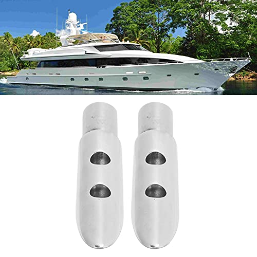 Aramox 2pcs 316 Stainless Steel Handrail End Boat Rail End, Railing Mount Boat Handrail, Handrail Accessory for Marine Boat 7/8in Tube
