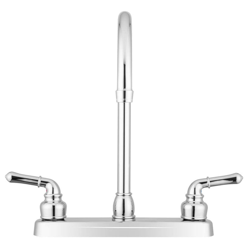 Pacific Bay Lynden Modern High Arc Kitchen Sink Faucet - Metallic Plating Over ABS Plastic - (Polished Chrome) Polished Chrome