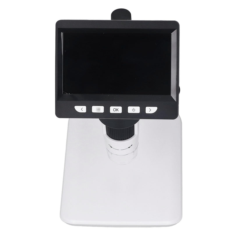 LCD Digital Microscope,4.3 Inch Screen 50x 1000x Magnification 2MP HD Camera 8 LED Light Metal Stand Rechargeable USB Microscope PCB Inspection Industrial Repair