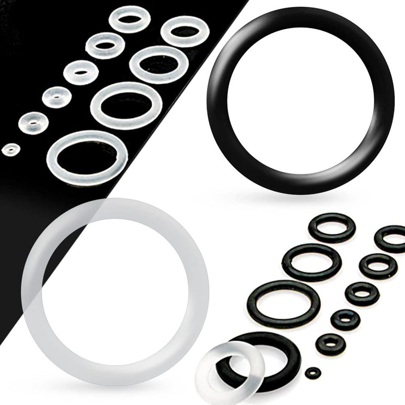 Pack of 10 Clear Silicone O-Rings (9mm (0.35")) 9mm (0.35")