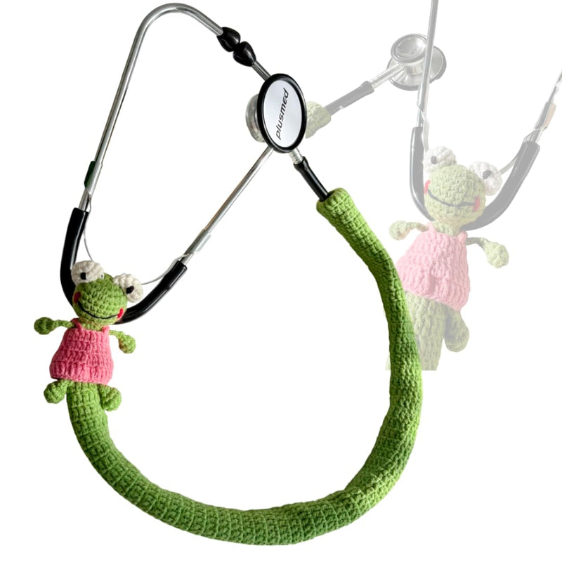 Handmade Crochet Frog Stethoscope Accessories Cover – Cute & Comfortable for Pediatricians and Nurses