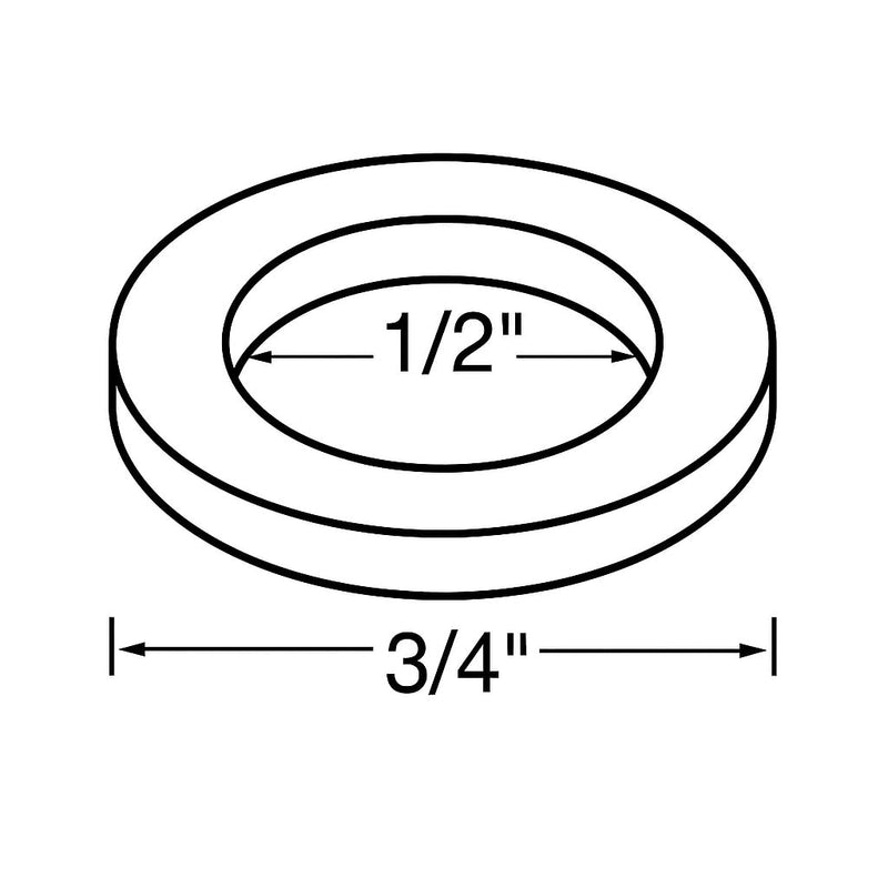 Crush Washers 1/2x28 – Precision Steel Spacers, Black Coated, Anti-Corrosion – 5 Pack for Threaded Applications 1/2 x 28