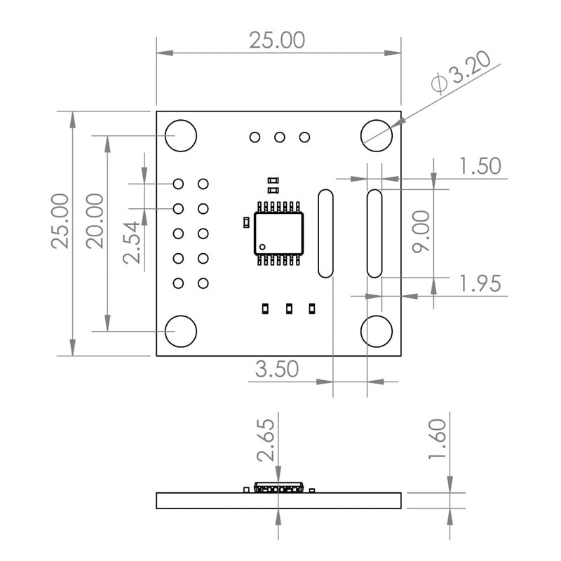 AS5047P Magnetic Rotary Position Sensor/Encoder Breakout Board Module, SPI/ABI/UVW Outputs, 3.3V 5V Arduino Compatible