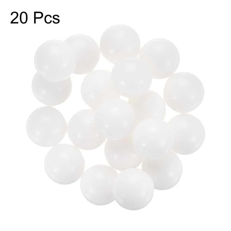 uxcell 20pcs POM Bearing Balls 25mm Solid Plastic Bearing Balls, Precision POM Balls