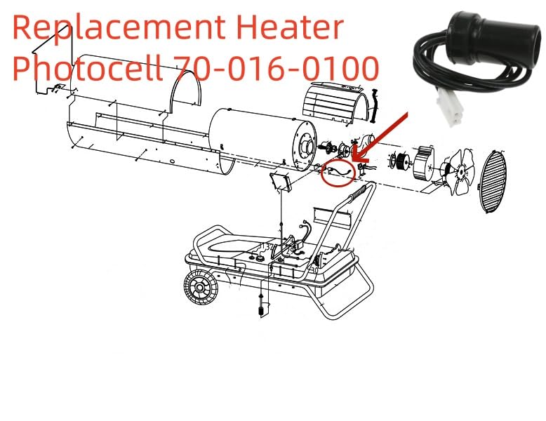 Replacement Heater Photocell 70-016-0100 Fits ProTemp HeatHog Remington Master Heat-Stream Dayton Heater