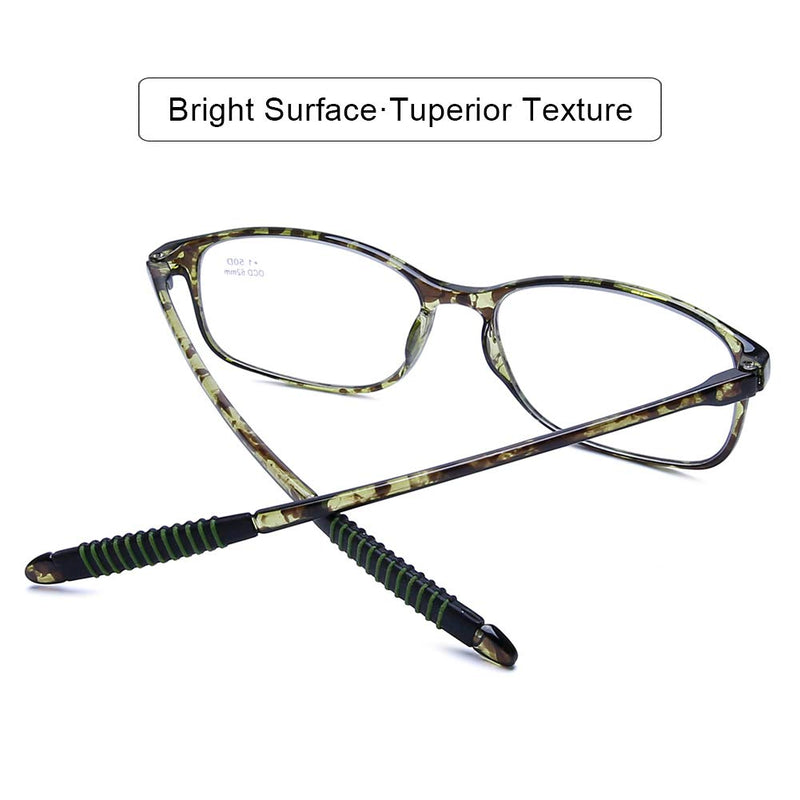 DOOViC Computer Reading Glasses Blue Light Blocking TR90 Frame Lightweight Flexible Readers for Women Men,4 Pack 4 Pack Mix Color 2.25 x