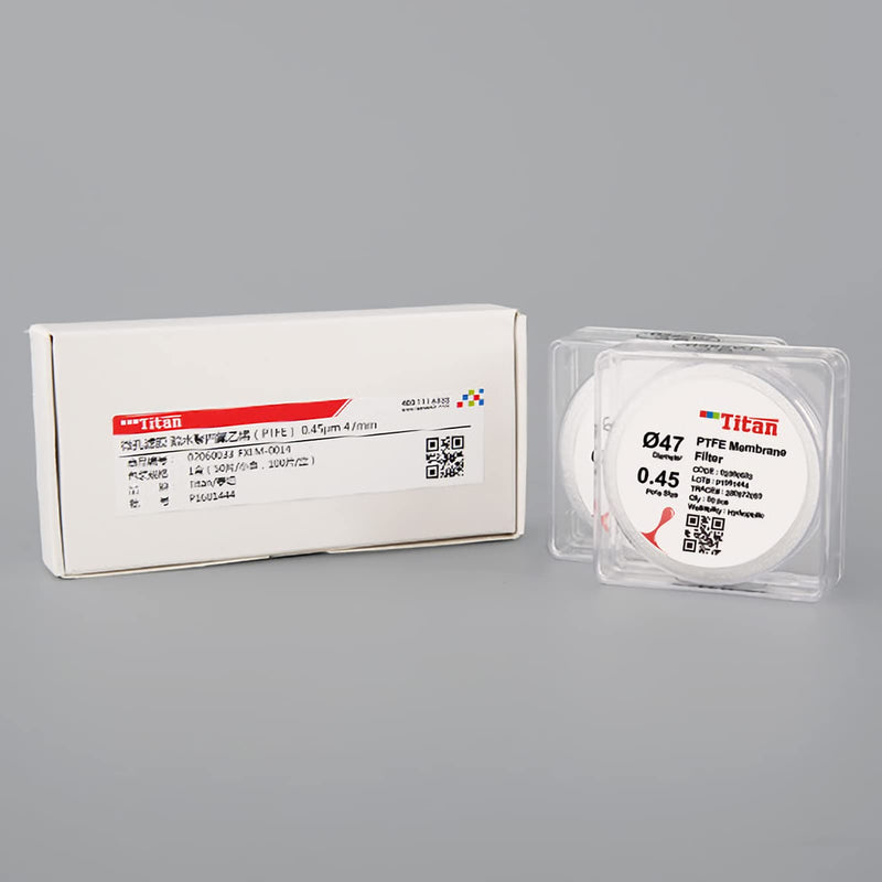 Lab Filter Membranes PTFE 100pcs Round Micron Filter,0.45μm,47mm 0.45μm,47mm