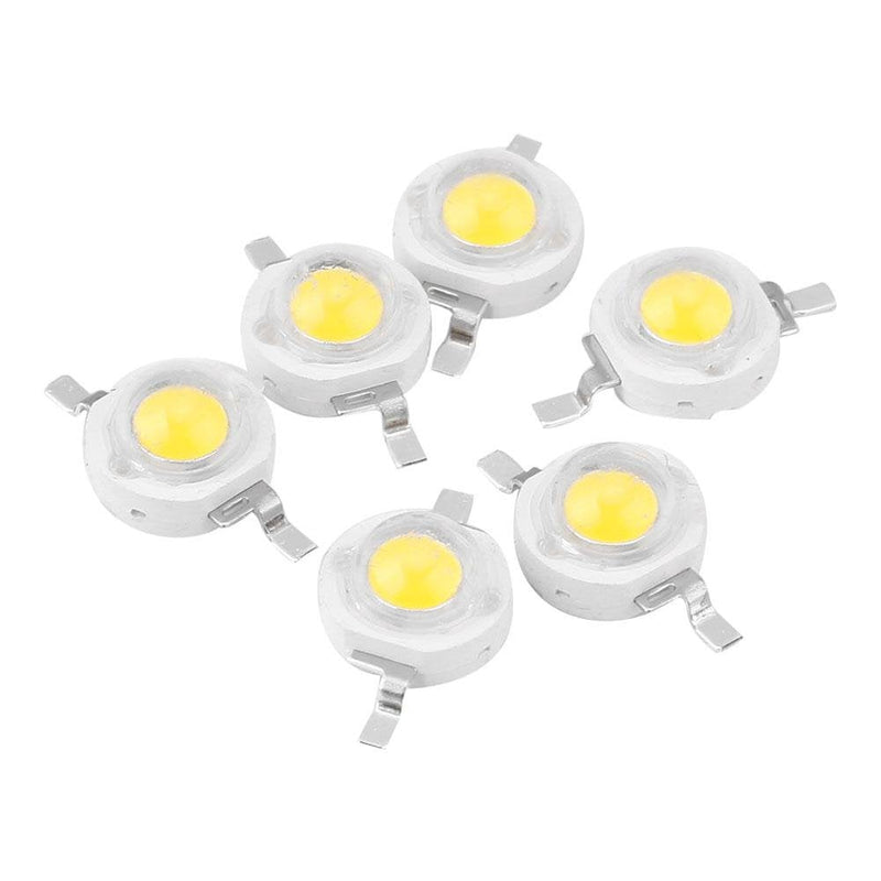 GLOGLOW 100Pcs 3W High Power LED Beads Light Emitting Diode Chips SMD Light Emitter(White) White