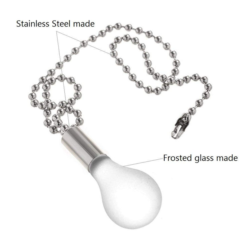 Ceiling Fan Pull Chain Fan Pulls 4PCS Light Fan Pattern Pull Chain Extension Fan Decorative 12 Inch Fan Pulls Set with Connector for Ceiling Fan Light,Living Room Bathroom Toilet Fan Ceiling Light Matte-Nickel