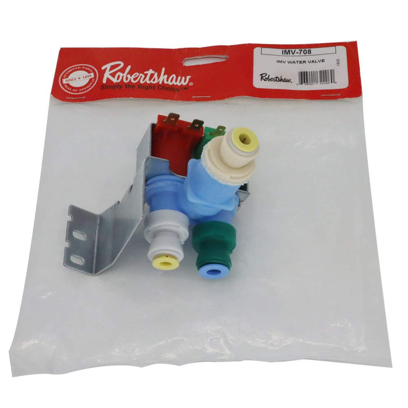 [IMV708 Valve OEM Mania] IMV708 W10408179 4389177 NEW OEM Produced for Whirlpool Kitchenaid Kenmore Refrigerator Water Valve by Robertshaw Replacement Part