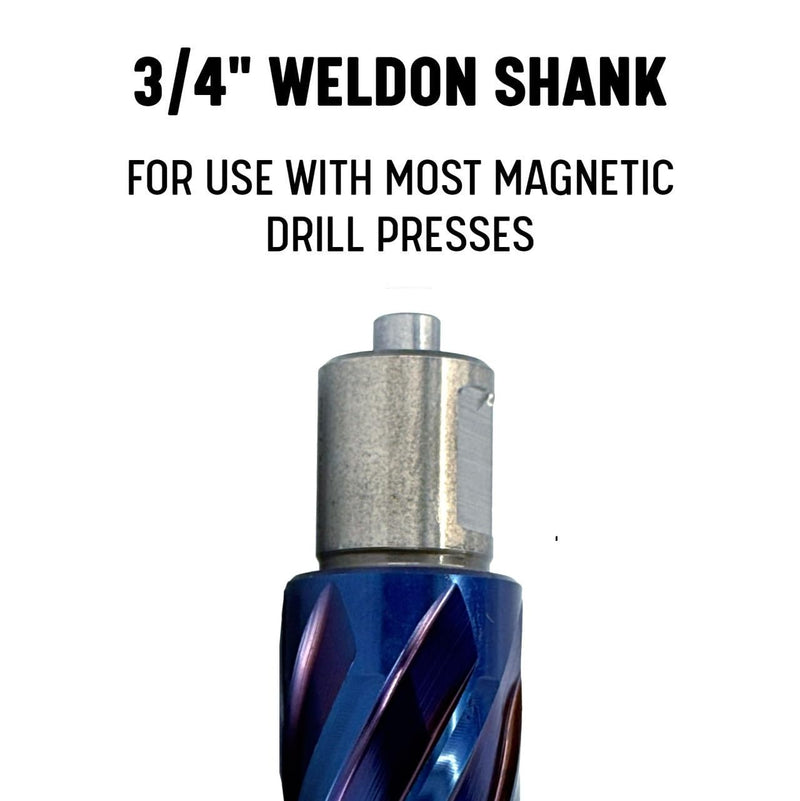 Drill America 5/8" X 1" NACO Blue (Nano-Composite) Coated Annular Cutter, ANC Series 5/8" 1" Depth of Cut