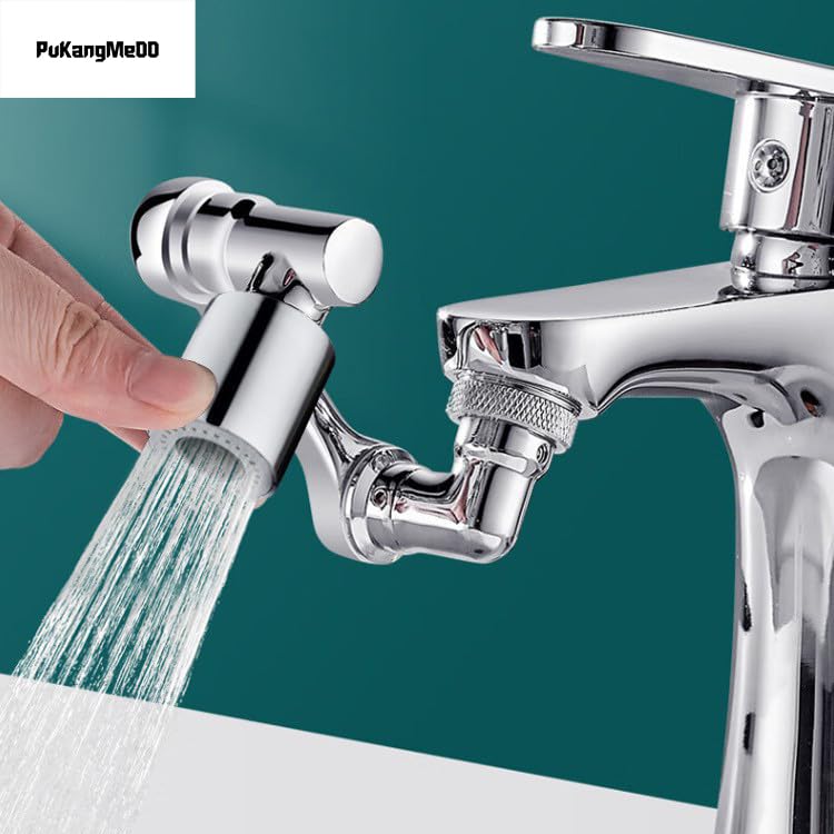 BSPIX 1080° Rotating Faucet Aerator Extender (Plastic) with Aerator Wrench - 22mm Inside Diameter Suitable for 20-24mm Faucets - Dual Models And Robotic Arm for Kitchen/Bathroom 1