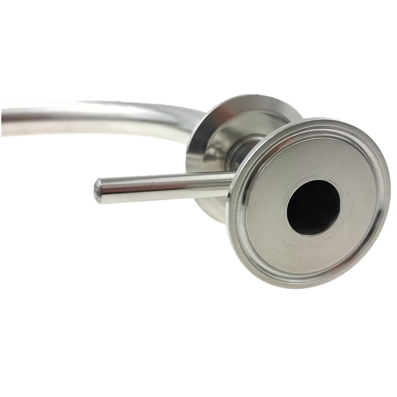 1.5" Tri Clamp Dip Tube with 3/4" 90 Degree Elbow Pipe SS304