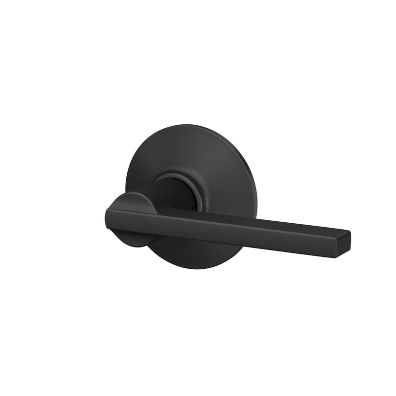 Schlage F10 V LAT 622 Latitude Door Lever, Hall & Closet Passage Lock, Matte Black Standard