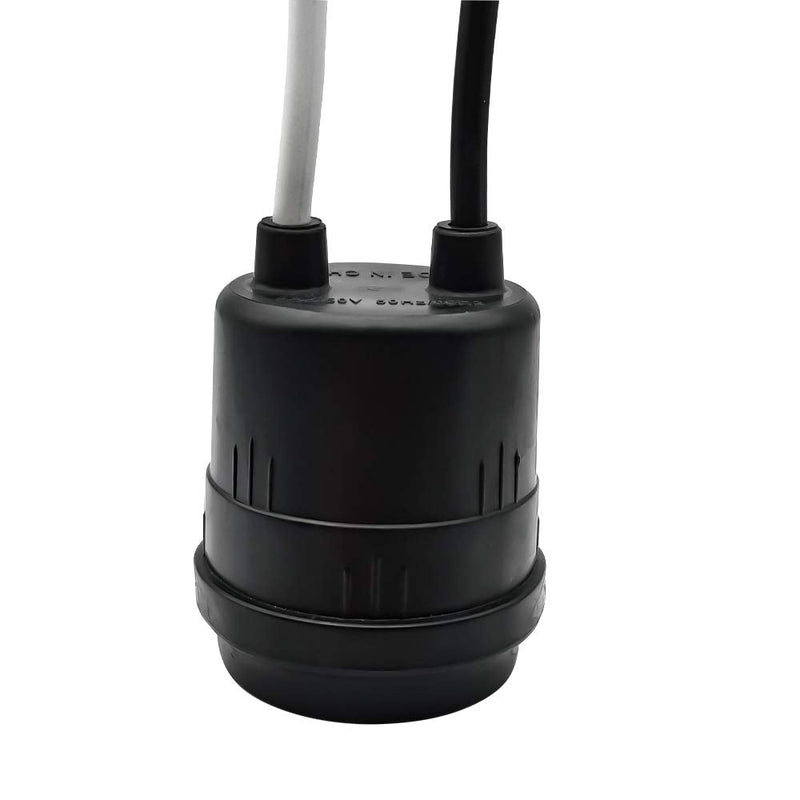Waterproof Lamp Socket, 6 Pack Black Pigtail Lamp Holder Socket, E26/E27 Fully Sealed Rainproof Light Sockets, 250V-660W