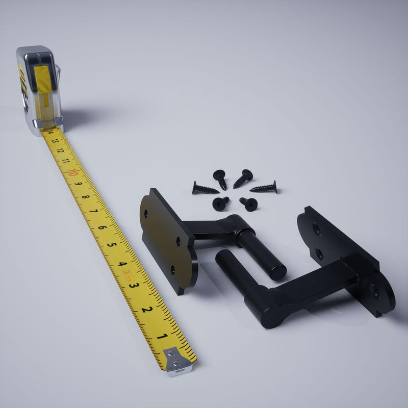 SteelTek Pintel on Plate with 2 1/4" Offset (Sold as Pair), 304 Stainless Steel, Powder Coated Black