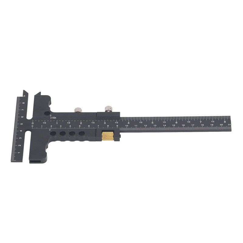 T Ruler Sturdy Aluminum Alloy, Customizable Stopper, Multi Functional T Shaped Woodworking Ruler for Woodworking Measuring Marking, Aluminum Alloy Material