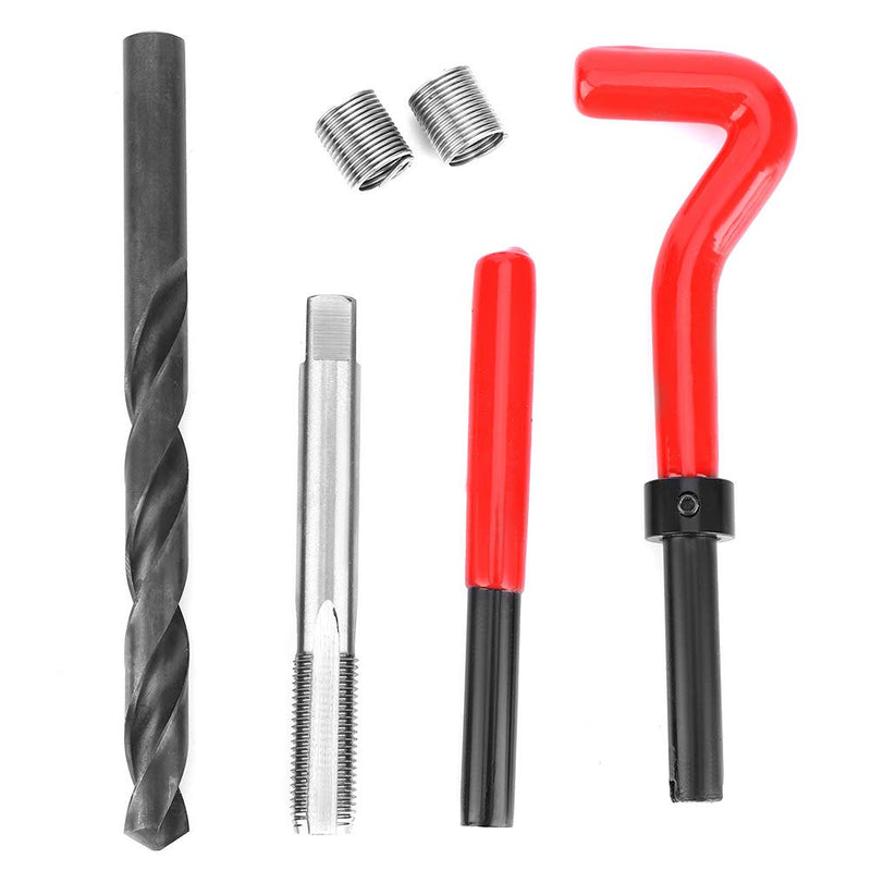 17Pcs Thread Repair Kit, M11 x 1.25 Drill Helicoil Repair Kit Stainless Steel 2D Female Thread Repairing Accessory