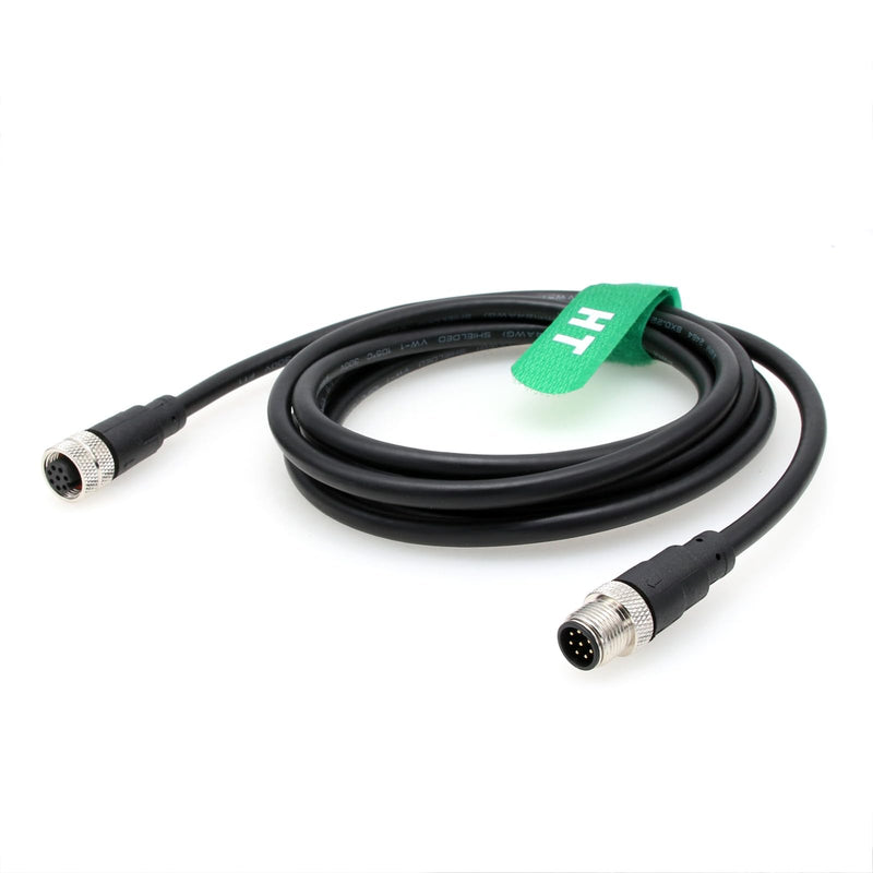 M12 A Coded 8 pin Female to 8 pin Male Cable for Cognex Sensor Camera Industrial Actuator Profibus Automation 10M