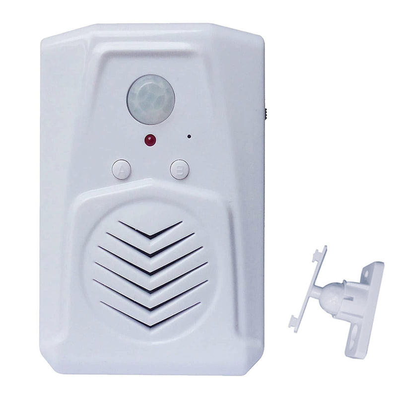 PIR Motion Sensor Activated Sound Player Speaker with USB Cable, Download Your own MP3 Audio Files to Play Speech, Music or Sound Effects (White) White
