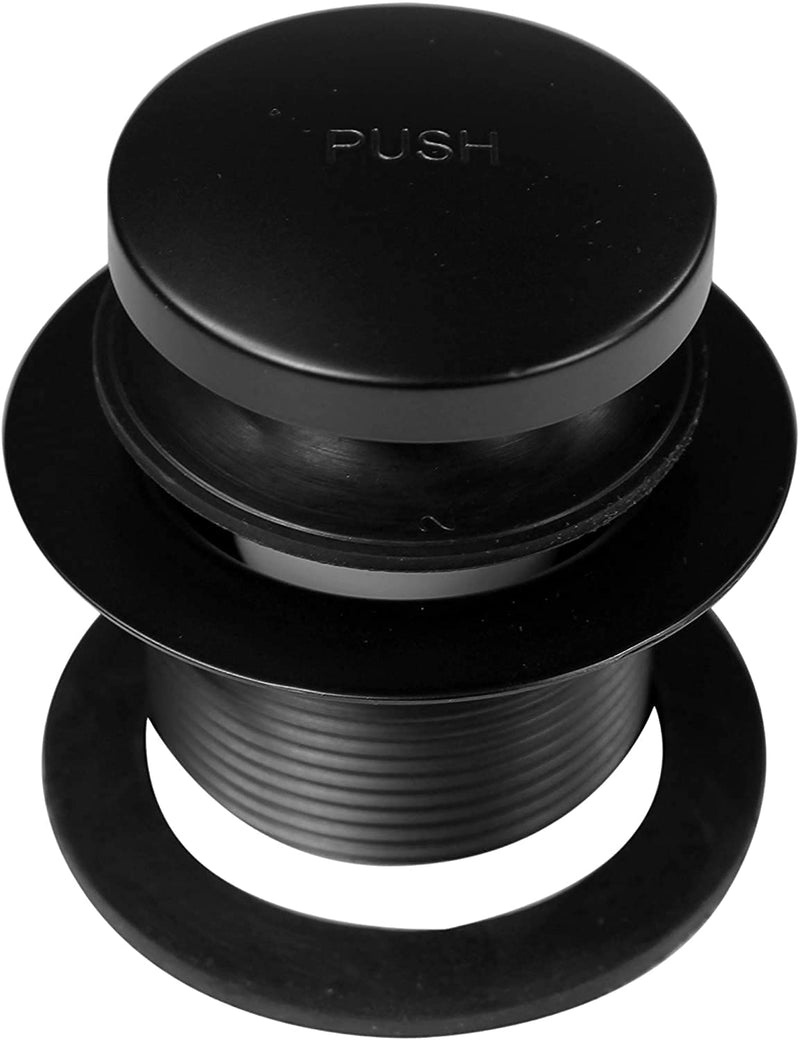 Westbrass A4931-62 1-1/2" x 12" Bath Waste & Overflow Assembly with Tip-Toe Drain Plug and 2-Hole Faceplate - Sch. 40 ABS Pipe, Matte Black