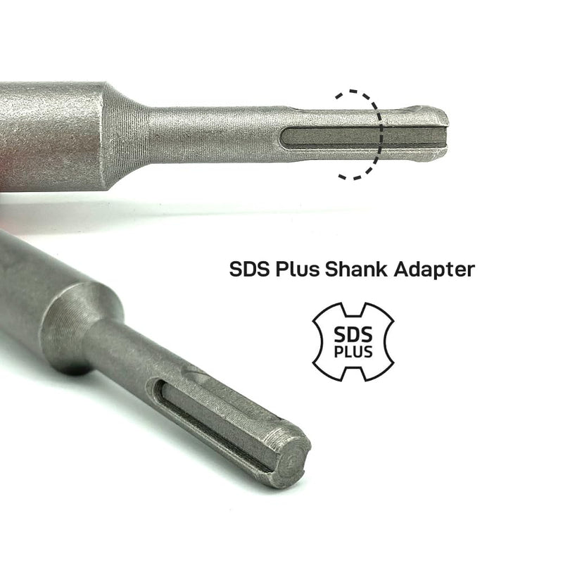 SDS Plus Bushing Tool, 5.5 inch x 1 1/4'' Square Head Concrete Bushing Bit, Concrete Roughness Coating Removal Repair Patch Prepare Chisel Drill Bit for Rotary Hammer, Masonry Stone Brick Wall (2 pcs) 2
