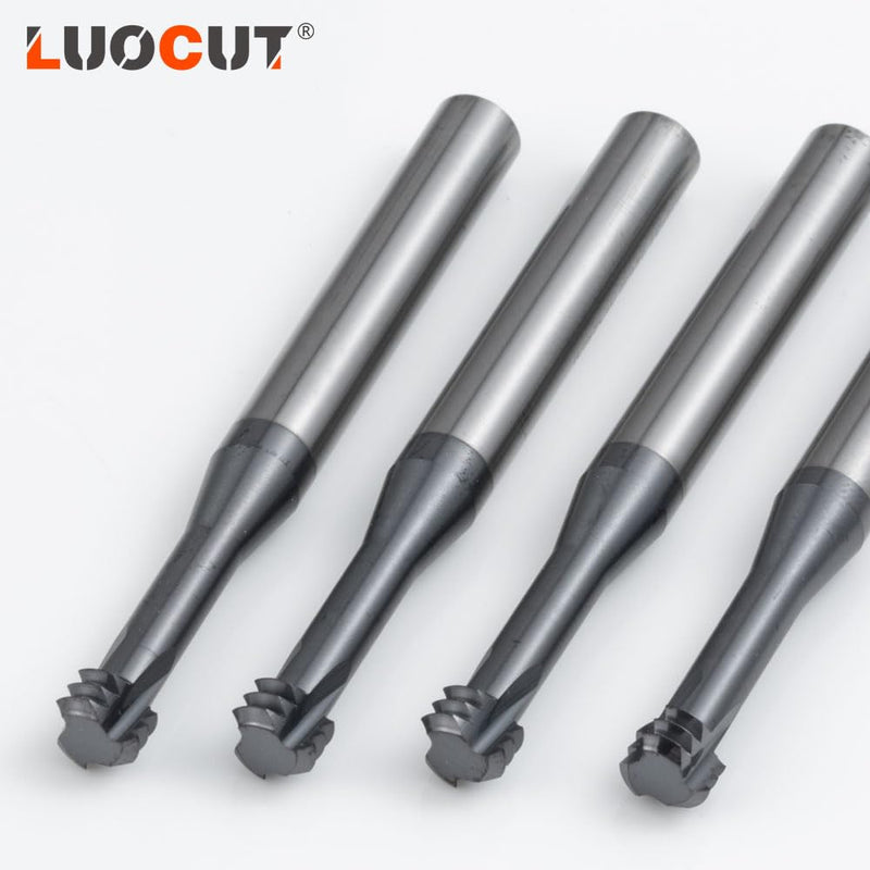 Metric Thread Milling Cutter Solid Carbide for Stainless Steel Thread Angle 60 Degrees CNC for Metal Working Replace Taps-(5pcs M3×0.5) 3PM-M3×0.5