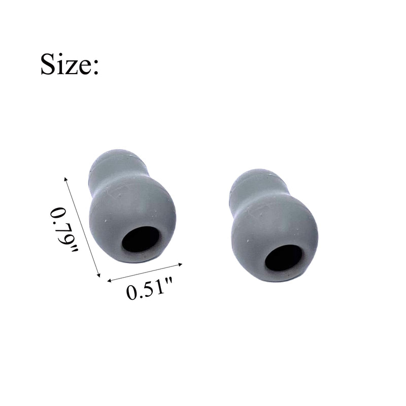 20 Pieces Stethoscope Earpieces Replacement, Soft Silicone Stethoscope Accessories Earplugs Compatible with Littmann, Grey 20