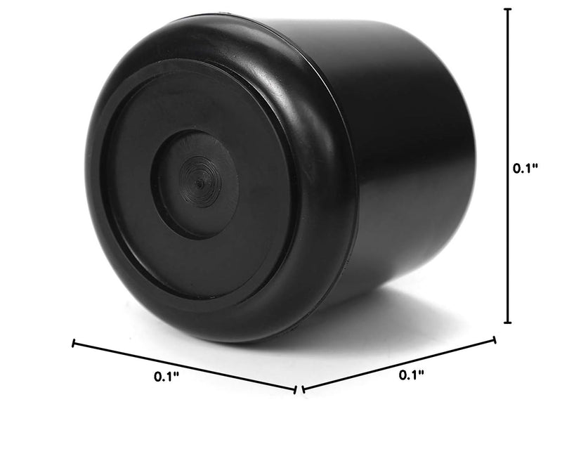 Chair Leg Tips Caps Non-Slip Rubber Leg Tips 1” Inner Diameter Furnigear -Black Chair Leg Floor Protectors Round, 16 Pack Black 1" -16pack