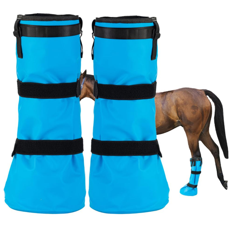 2 Piece Easy Use Hoof Soaking Boot for Horses,Horse ice Boots,Horse hoof Boots,Horse Soaker Bag, hoof Shoes Hooves Care Treatment Bucket,hoof Boots for Horses