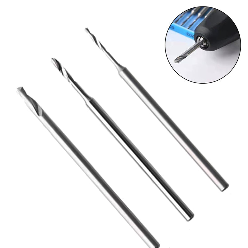 12 Pcs Drilling Burr - 3/32'' Shank Twist Drills Bits Jewelry Bead Reamer Drilling Tools for Lapidary Making (005-023)