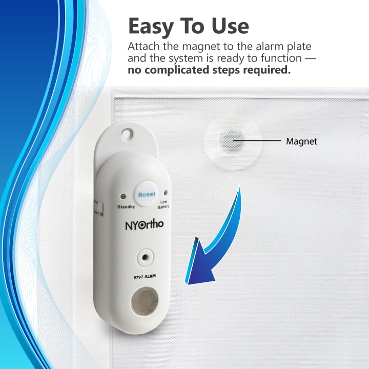 NYOrtho Door Guard Stop Sign Banner 2024 Updated | Stop Sign with Alarm | Size: 60" W 60 Inch Door Guard + Alarm Updated