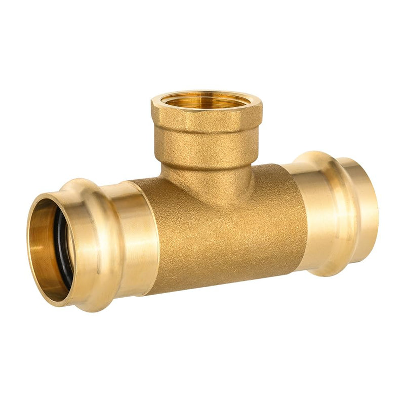 5 Piece EFIELD Copper Press Fittings,3/4" x 3/4" x 1/2" Female NPT Tee 5 3/4"P X 3/4"P X 1/2"F