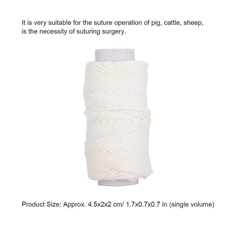Zerodis 3pcs Veterinary Suture Thread, Vet Veterinary Suture Thread Pig Cattle Animal Surgery Special Seam Surgical Suture Line(No. 18 Suture)