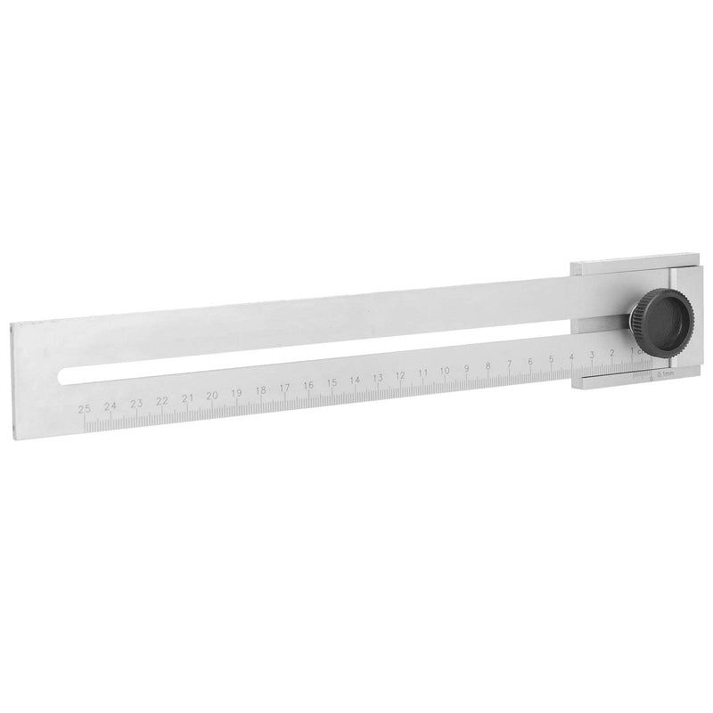 ViaGasaFamido Sliding Line Ruler Carbon Steel Ruler Woodworking Parallel Ruler Marker Gauge for Mechanical Processing Marking Offset Marking Gauge and Layout Tool(250mm)