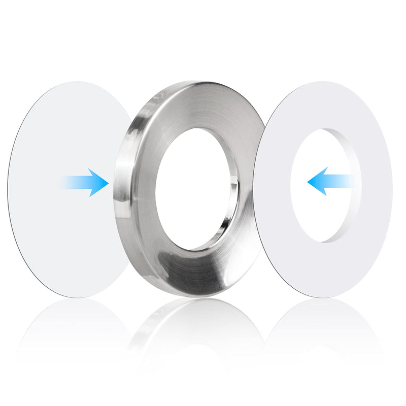 Vessel Sink Mounting Ring for Home Bathroom Glass Vessel Sink Base Mounting Ring by Plastic,Silver Compatible with VIGO, Aquaterior Inside Diameter: 1.58" silver