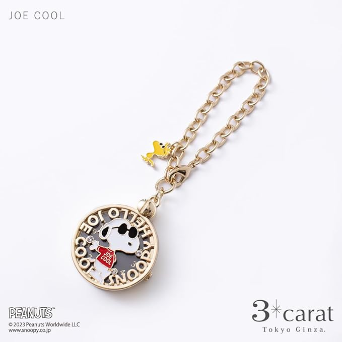3carat Peanuts Charm Watch, 4 Types, Snoopy Pocket Watch, Analog, Bag Charm, Includes Original Box, JOE COOL - NewNest Australia