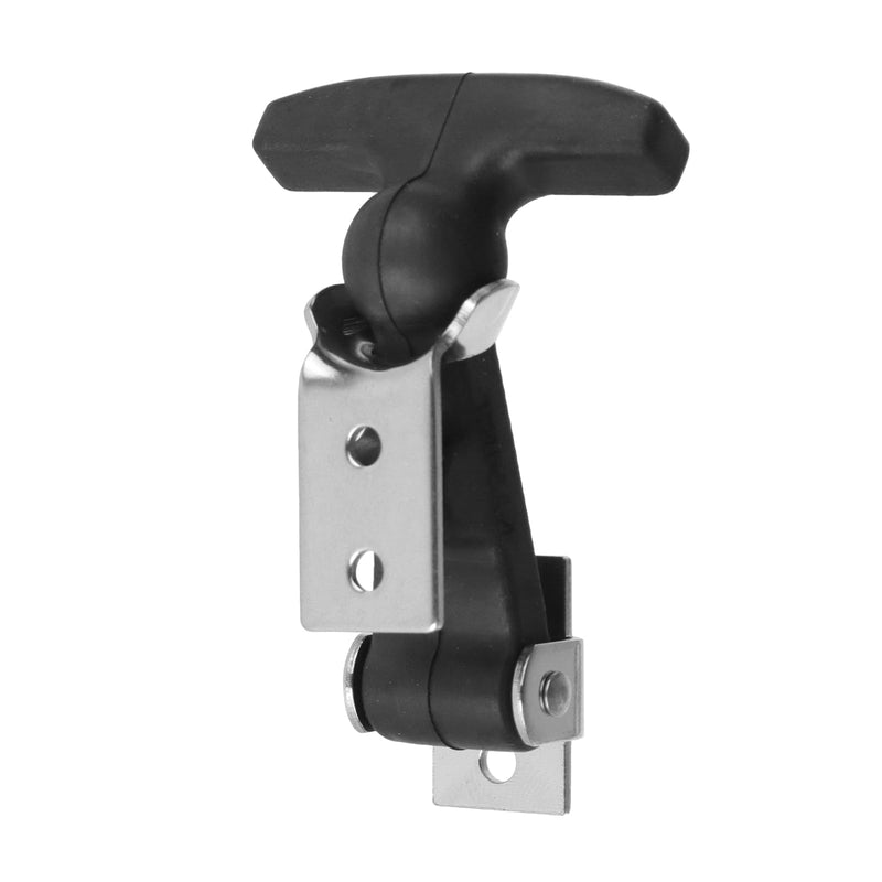 Coshar 2Pcs Stainless Steel Flexible Drawer Latches Rubber Flexible T-Handle Hasp Draw Latch with Brackets for Tool Cabinet,Hood or Vehicle Engine 2.4 inch