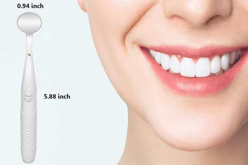 Dental Mirror with Light,Teeth Inspection LED Mirror,Anti-Fog Mouth Mirror,Dentist Oral Care Tool