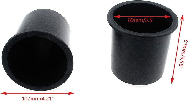 Quluxe Sofa Cup Holder, The Ultimate Anti-Spill Couch Coaster Holder Plastic Drink Holder for Your Sofa or Car - Black (Pack of 4) 10.5 x 10.5 x 10cm