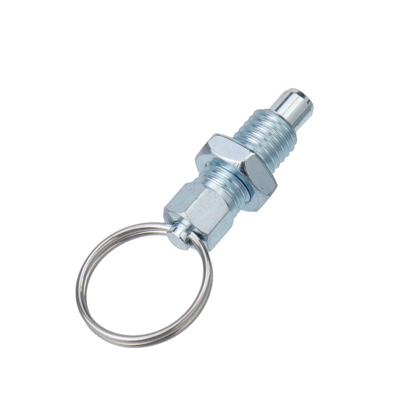 4PcsStainless Steel Spring Plunger Hand-Retractable Spring Plunger M12 Knob Plunger with Pull Ring (M12-1.75-8) M12-1.75-8 4