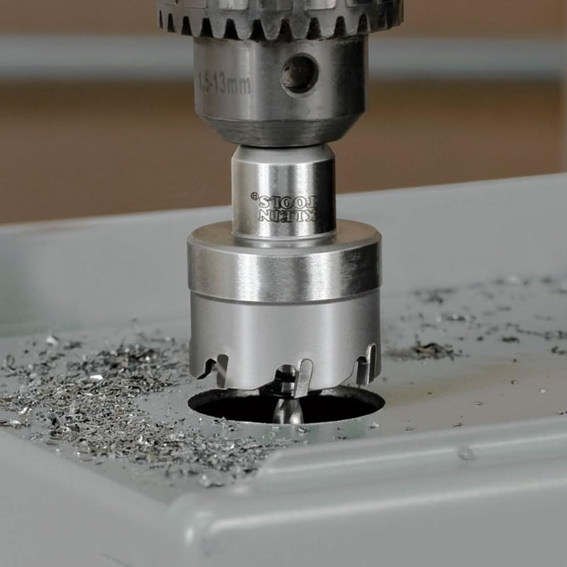 Klein Tools 31850 Heavy Duty Hole Cutter, 3/4-Inch Carbide Hole Cutter Cuts Stainless Steel, Mild Steel, Iron, and Copper 3/4" (1.9 cm)