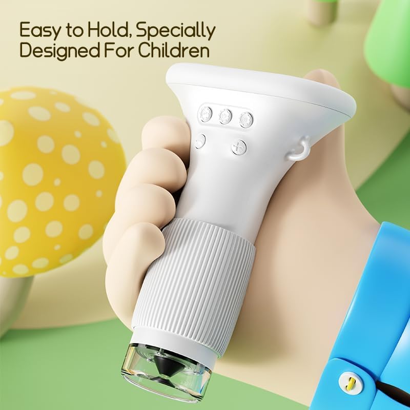 Digital Microscope Handheld 2.0 inch IPS Color Screen,Portable Digital Magnifying Glass 1000x,Marco Microscopes,uilt-in 8LED Lights,USB Compatible with PC Windows, Mac OS