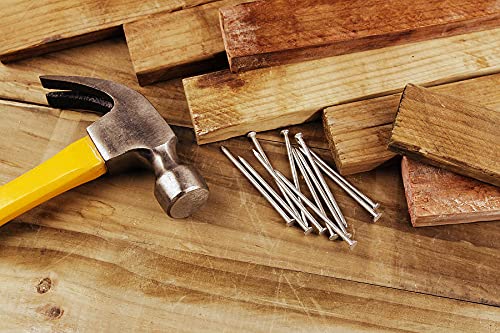 cSeao 100pcs Metal Cement Wood Sliding Nails for Wood Furniture, 50mm 2" Length, Common Nails Hanging Nails Picture Hanging Nails 2.8x50mm
