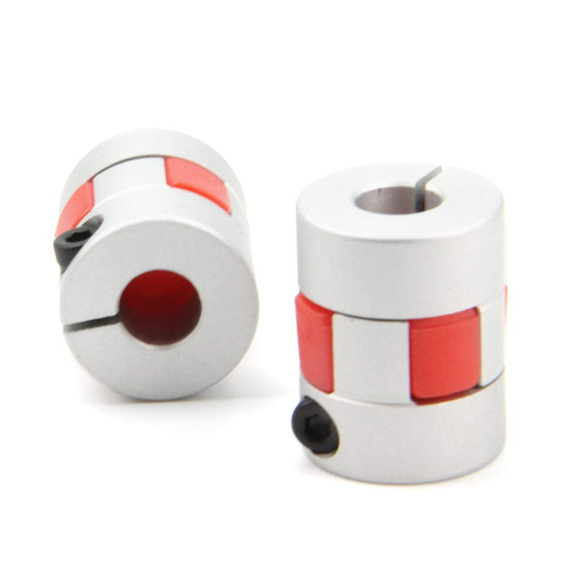 Zeberoxyz 2PCS 8mm to 8mm Aluminium Plum Flexible Shaft Coupling Diameter20mm Length25mm 8x8mm Motor Connector Flexible Coupler for 3D Printer CNC Machine and Servo Stepped Motor（8x8mm） D20 L25