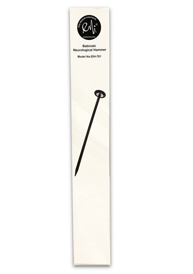 EMI Deluxe Queen Square Neurological Reflex Hammer (EIH-781 Black) with Pointed tip for Superficial responses Deluxe Queen Square Hammer (Black)
